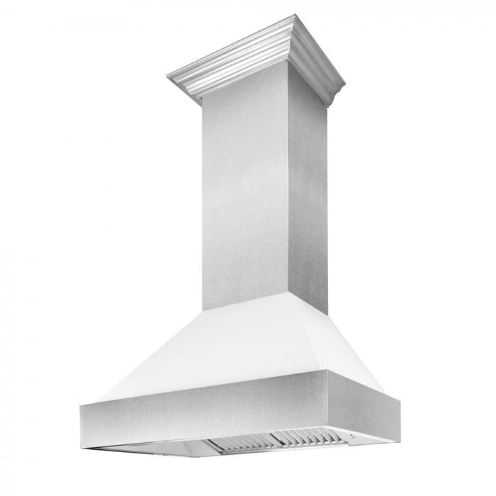 ZLINE 48" Snow Finish Wall Range Hood, White Matte Shell, 8654WM - 48 - Farmhouse Kitchen and Bath