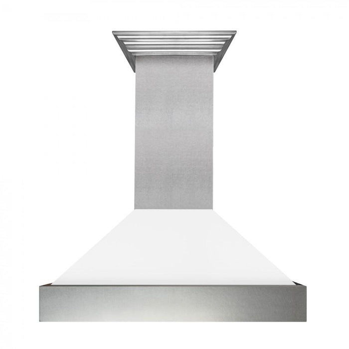 ZLINE 48" Snow Finish Wall Range Hood, White Matte Shell, 8654WM - 48 - Farmhouse Kitchen and Bath