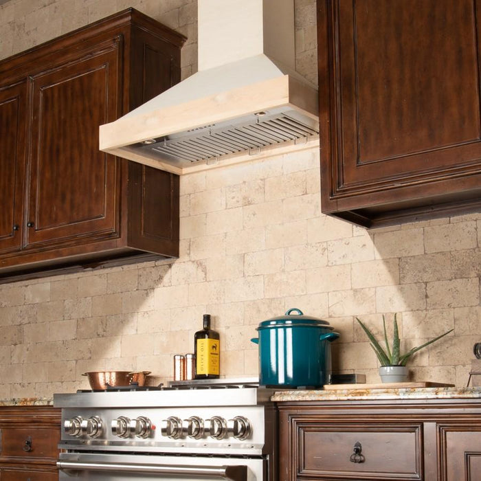 ZLINE 48" Unfinished Wooden Wall Range Hood, KBUF - 48 - Farmhouse Kitchen and Bath