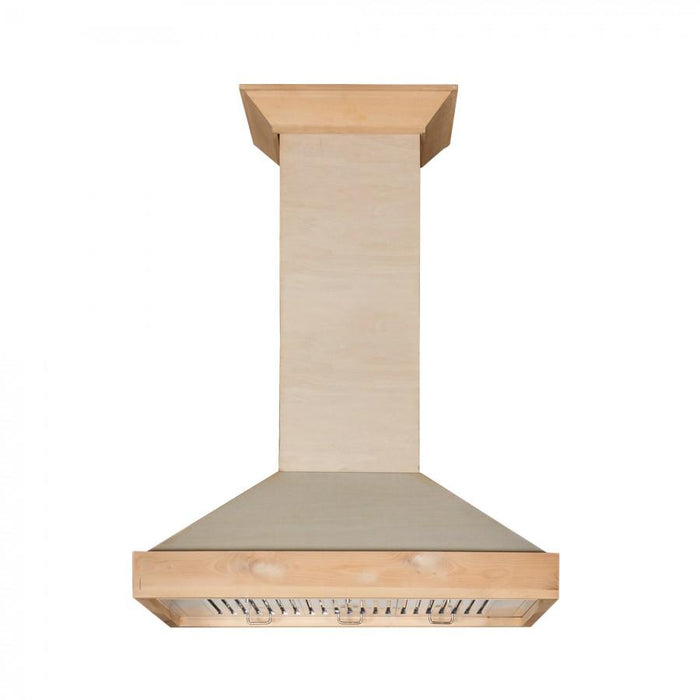 ZLINE 48" Unfinished Wooden Wall Range Hood, KBUF - 48 - Farmhouse Kitchen and Bath