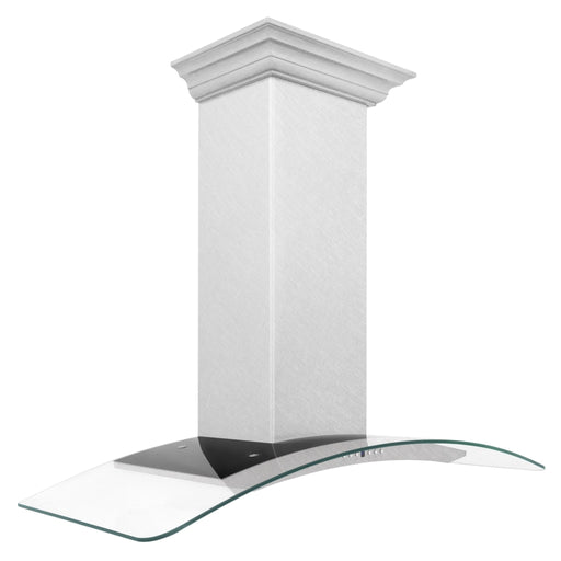 ZLINE 48" Wall Range Hood, Snow Finish Stainless & Glass, 8KN4S - 48 - Farmhouse Kitchen and Bath