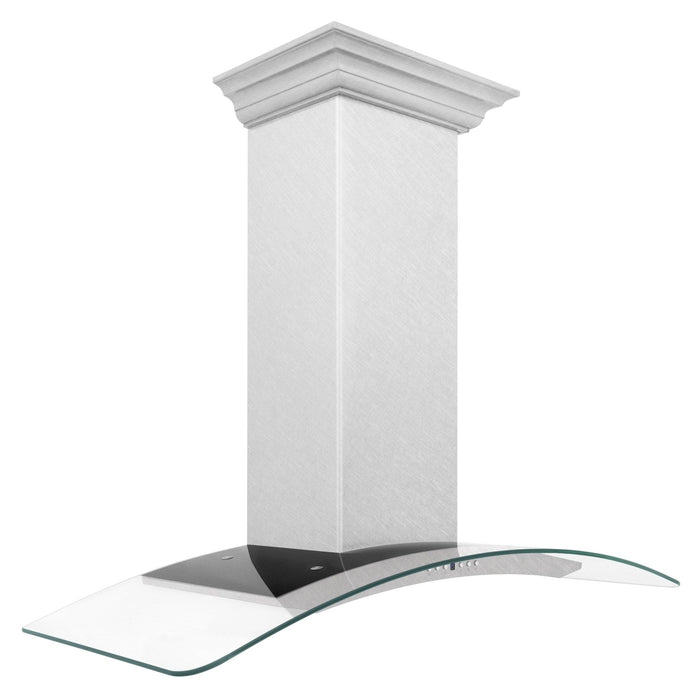 ZLINE 48" Wall Range Hood, Snow Finish Stainless & Glass, 8KN4S - 48 - Farmhouse Kitchen and Bath