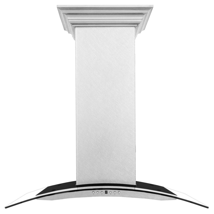 ZLINE 48" Wall Range Hood, Snow Finish Stainless & Glass, 8KN4S - 48 - Farmhouse Kitchen and Bath