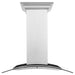 ZLINE 48" Wall Range Hood, Snow Finish Stainless & Glass, 8KN4S - 48 - Farmhouse Kitchen and Bath