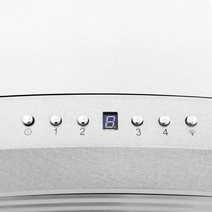 ZLINE 48" Wall Range Hood, Snow Finish Stainless & Glass, 8KN4S - 48 - Farmhouse Kitchen and Bath