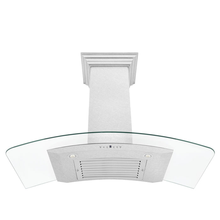 ZLINE 48" Wall Range Hood, Snow Finish Stainless & Glass, 8KN4S - 48 - Farmhouse Kitchen and Bath