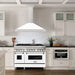 ZLINE 48" White Matte Range Hood, Stainless Steel Handle KB4SNX - WM - 48 - Farmhouse Kitchen and Bath