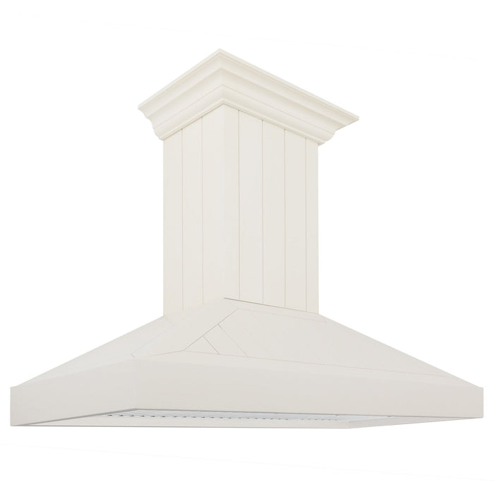 ZLINE 48" Wooden Wall Mount Range Hood in Cottage White, KPTT - 48 - Farmhouse Kitchen and Bath