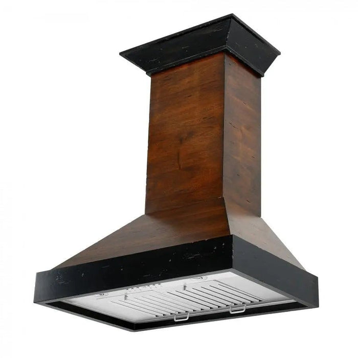 ZLINE 48" Wooden Wall Range Hood, Crown Molding KBAR - 48 - Farmhouse Kitchen and Bath
