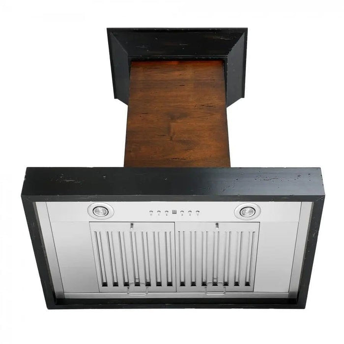 ZLINE 48" Wooden Wall Range Hood, Crown Molding KBAR - 48 - Farmhouse Kitchen and Bath