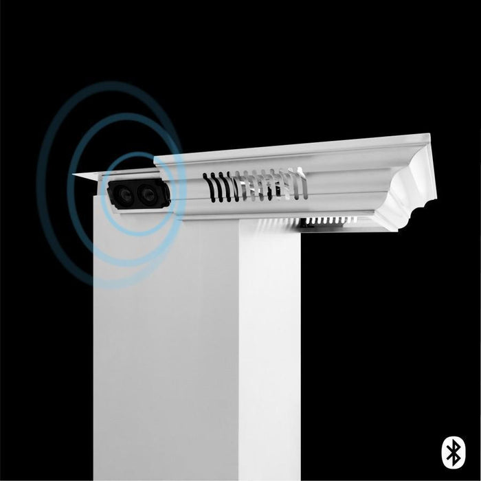 ZLINE 54" Professional Wall Range Hood, Built - in CrownSound® Bluetooth Speakers, 697CRN - BT - 54 - Farmhouse Kitchen and Bath