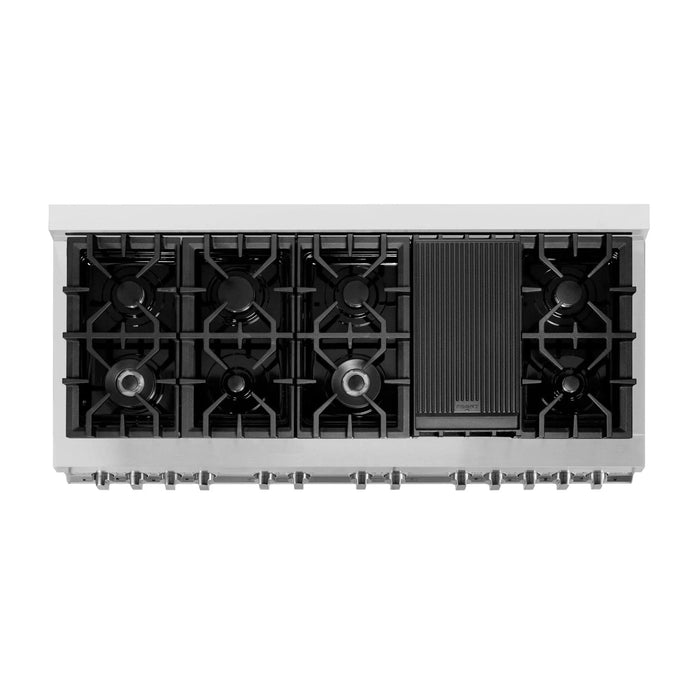 ZLINE 60" 7.4 cu. ft. Dual Fuel Range, Gas Stove and Electric Oven in Stainless Steel and Black Matte Door, RA - BLM - 60 - Farmhouse Kitchen and Bath