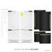 ZLINE 60" Autograph 32.2 cu. ft. 4 - Door French Door Fridge Water/Ice Dispenser Black Stainless Steel Gold Accents RBIVZ - BS - 60 - G - Farmhouse Kitchen and Bath