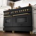 ZLINE 60" Autograph Dual Fuel Range, Black Stainless, RABZ - 60 - CB - Farmhouse Kitchen and Bath