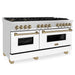 ZLINE 60" Autograph Edition, 7.4 cu. ft. Dual Fuel Range, RAZ - WM - 60 - CB - Farmhouse Kitchen and Bath