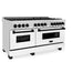 ZLINE 60" Autograph Edition, 7.4 cu. ft. Dual Fuel Range, RAZ - WM - 60 - MB - Farmhouse Kitchen and Bath
