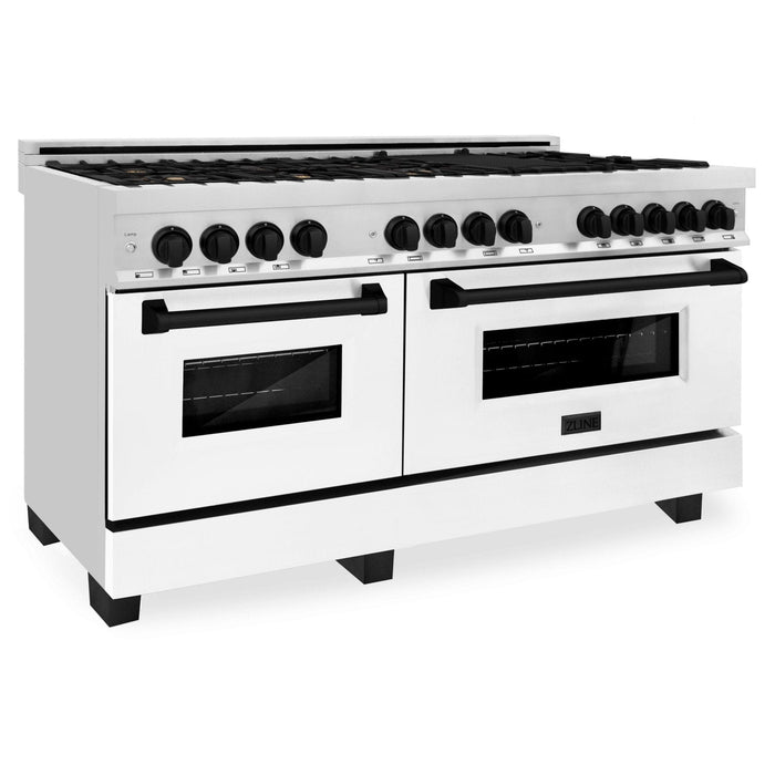 ZLINE 60" Autograph Edition, 7.4 cu. ft. Dual Fuel Range, RAZ - WM - 60 - MB - Farmhouse Kitchen and Bath
