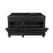 ZLINE 60" Dual Fuel Range, Black Stainless, Brass Burners, RAB - 60 - Farmhouse Kitchen and Bath