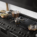 ZLINE 60" Dual Fuel Range, Black Stainless, Brass Burners, RAB - 60 - Farmhouse Kitchen and Bath