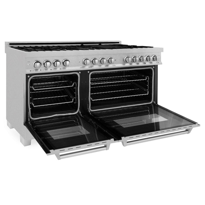 ZLINE 60" Dual Fuel Range, DuraSnow Stainless, RAS - SN - 60 - Farmhouse Kitchen and Bath