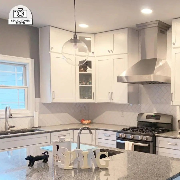 ZLINE 60" Stainless Steel Wall Range Hood 667 - 60 - Farmhouse Kitchen and Bath