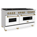 ZLINE 60"Autograph Range Dual Fuel, DuraSnow, White Door,RASZ - WM - 60 - CB - Farmhouse Kitchen and Bath
