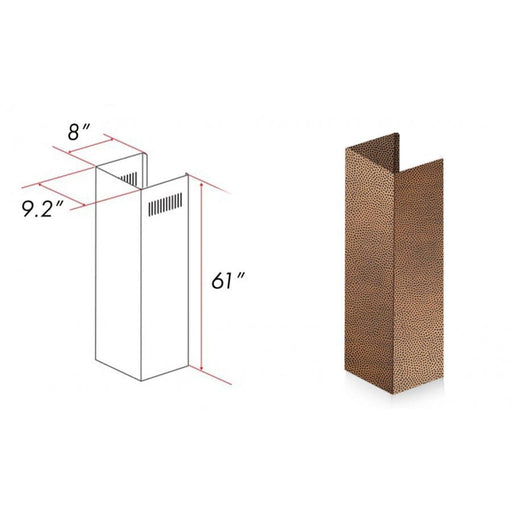 ZLINE 61" Extended Chimney and Crown, 8KBH - E - Farmhouse Kitchen and Bath