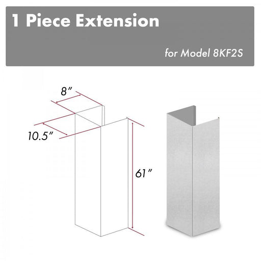 ZLINE 61" Snow Finished, Chimney Extension, Ceilings up to 12.5', 8KF2S - E - Farmhouse Kitchen and Bath