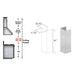 ZLINE 61" Snow Finished Stainless Steel Chimney Extension For Ceilings Up To 12.5 Ft. (8KES - E) - Farmhouse Kitchen and Bath