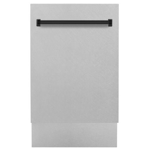 ZLINE Autograph 18" DuraSnow Dishwasher, Black handle DWVZ - SN - 18 - MB - Farmhouse Kitchen and Bath