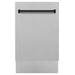 ZLINE Autograph 18" DuraSnow Dishwasher, Black handle DWVZ - SN - 18 - MB - Farmhouse Kitchen and Bath