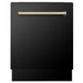 ZLINE Autograph 24" Dishwasher Black Stainless, DWVZ - BS - 24 - G - Farmhouse Kitchen and Bath
