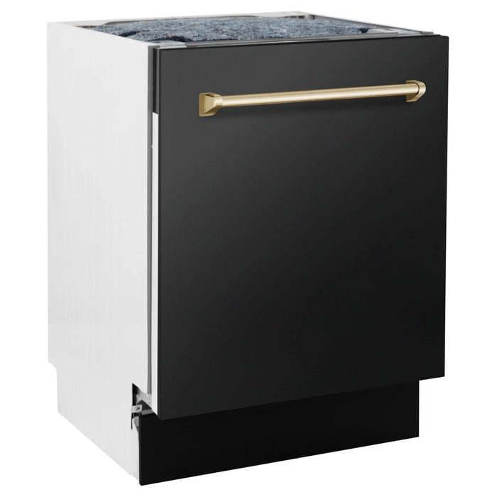 ZLINE Autograph 24" Dishwasher Black Stainless, DWVZ - BS - 24 - G - Farmhouse Kitchen and Bath