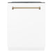 ZLINE Autograph 24" Dishwasher, White Door, Bronze DWMTZ - WM - 24 - CB - Farmhouse Kitchen and Bath