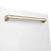 ZLINE Autograph 24" Dishwasher White Door, Gold DWMTZ - WM - 24 - G - Farmhouse Kitchen and Bath