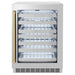 ZLINE Autograph 24 in. Dual Zone 44 Bottle Wine Cooler With Stainless Steel Glass Door And Champagne Bronze Handle RWDOZ - GS - 24 - CB - Farmhouse Kitchen and Bath