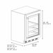 ZLINE Autograph Edition 24 in. Touchstone 151 Can Beverage Fridge With Stainless Steel Glass Door And Polished Gold Handle RBSOZ - GS - 24 - G - Farmhouse Kitchen and Bath