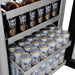 ZLINE Autograph Edition 24 in. Touchstone 151 Can Beverage Fridge With Stainless Steel Glass Door And Polished Gold Handle RBSOZ - GS - 24 - G - Farmhouse Kitchen and Bath