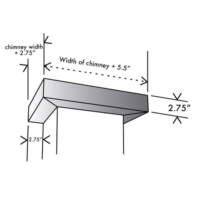 ZLINE Crown Molding #1 for Wall Range Hood, CM1 - 8KBB/E/F - Farmhouse Kitchen and Bath