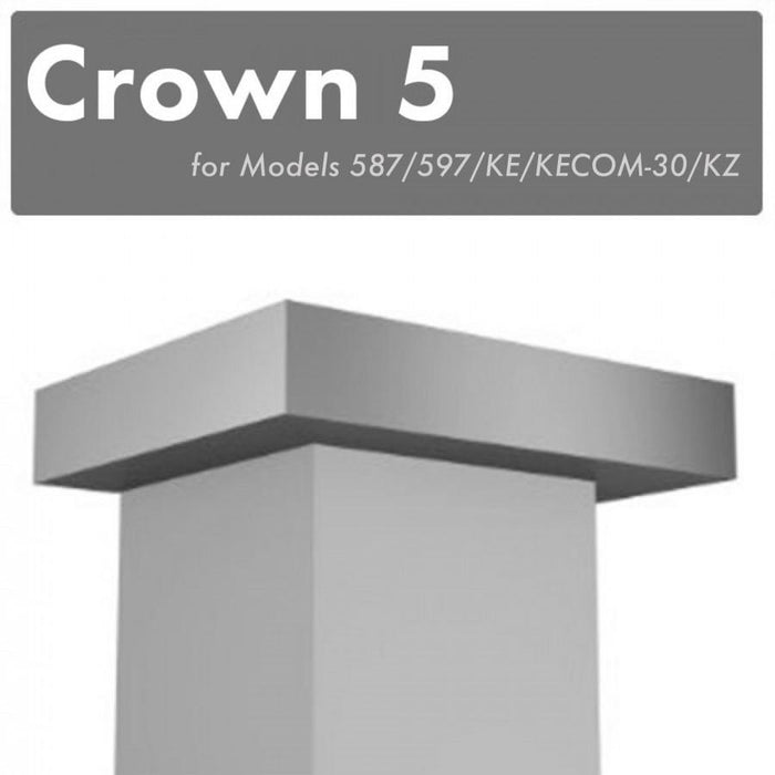 ZLINE Crown Molding #5 for Wall Range Hood, CM5 - 587/597/KE/KECOM - 30/KZ - Farmhouse Kitchen and Bath