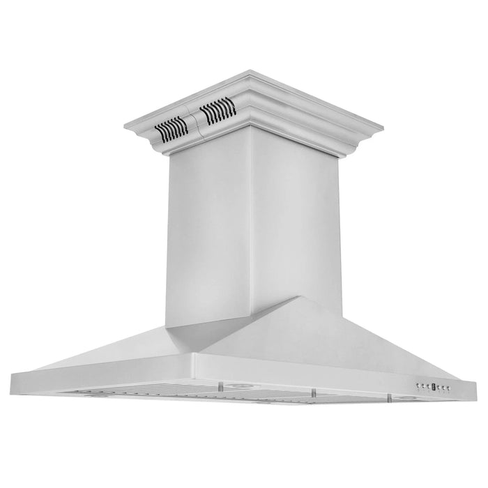 ZLINE Ducted Vent Island Mount Range Hood in Stainless Steel with Built - in ZLINE CrownSound Bluetooth Speakers GL1iCRN - BT - 30 - Farmhouse Kitchen and Bath