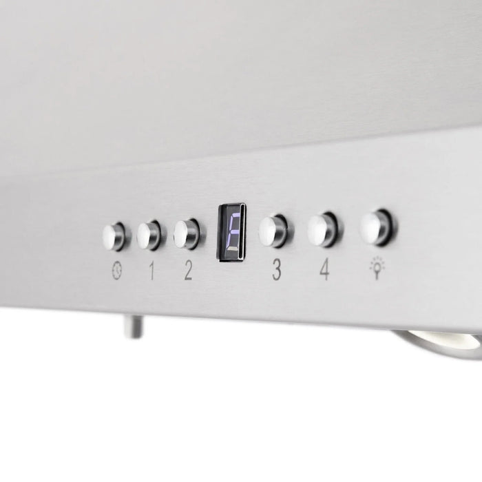 ZLINE Ducted Vent Island Mount Range Hood in Stainless Steel with Built - in ZLINE CrownSound Bluetooth Speakers GL1iCRN - BT - 36 - Farmhouse Kitchen and Bath
