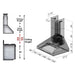 ZLINE Ducted Wall Mount Range Hood in Outdoor Approved Stainless Steel 697 - 304 - 36 - Farmhouse Kitchen and Bath