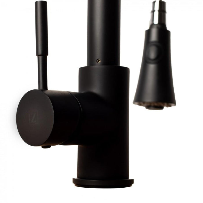 ZLINE Edison Kitchen Faucet, EDS - KF - MB - Farmhouse Kitchen and Bath