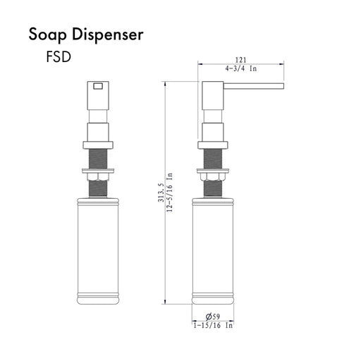 ZLINE Faucet Soap Dispenser FSD - CH - Farmhouse Kitchen and Bath