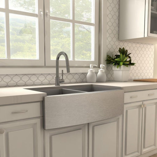 ZLINE Gemini Kitchen Faucet in Gun Metal, GEM - KF - GM - Farmhouse Kitchen and Bath