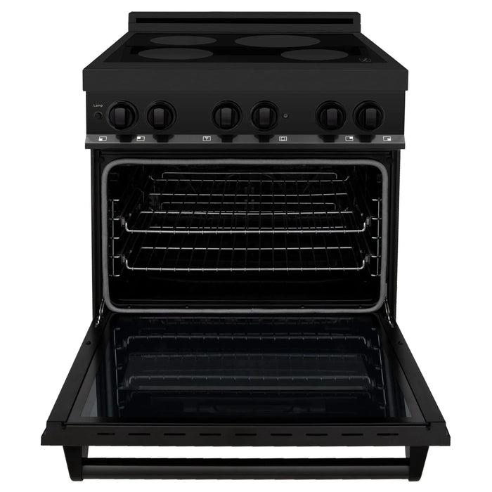 ZLINE Induction Range with a 4 Element Stove and Electric Oven in Black Stainless Steel RAIND - BS - 30 - Farmhouse Kitchen and Bath