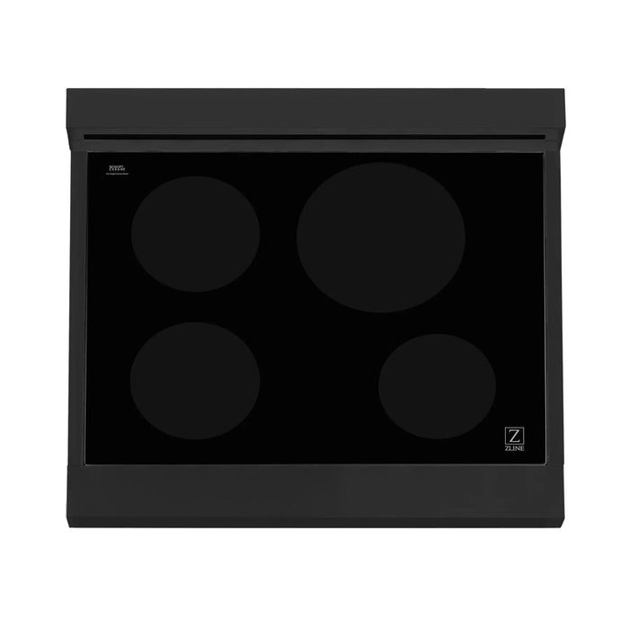 ZLINE Induction Range with a 4 Element Stove and Electric Oven in Black Stainless Steel RAIND - BS - 30 - Farmhouse Kitchen and Bath