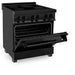 ZLINE Induction Range with a 4 Element Stove and Electric Oven in Black Stainless Steel RAIND - BS - 30 - Farmhouse Kitchen and Bath