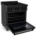 ZLINE Induction Range with a 4 Element Stove and Electric Oven in Black Stainless Steel RAIND - BS - 30 - Farmhouse Kitchen and Bath
